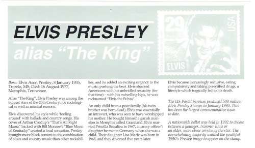 Elvis - FDC... from the USA